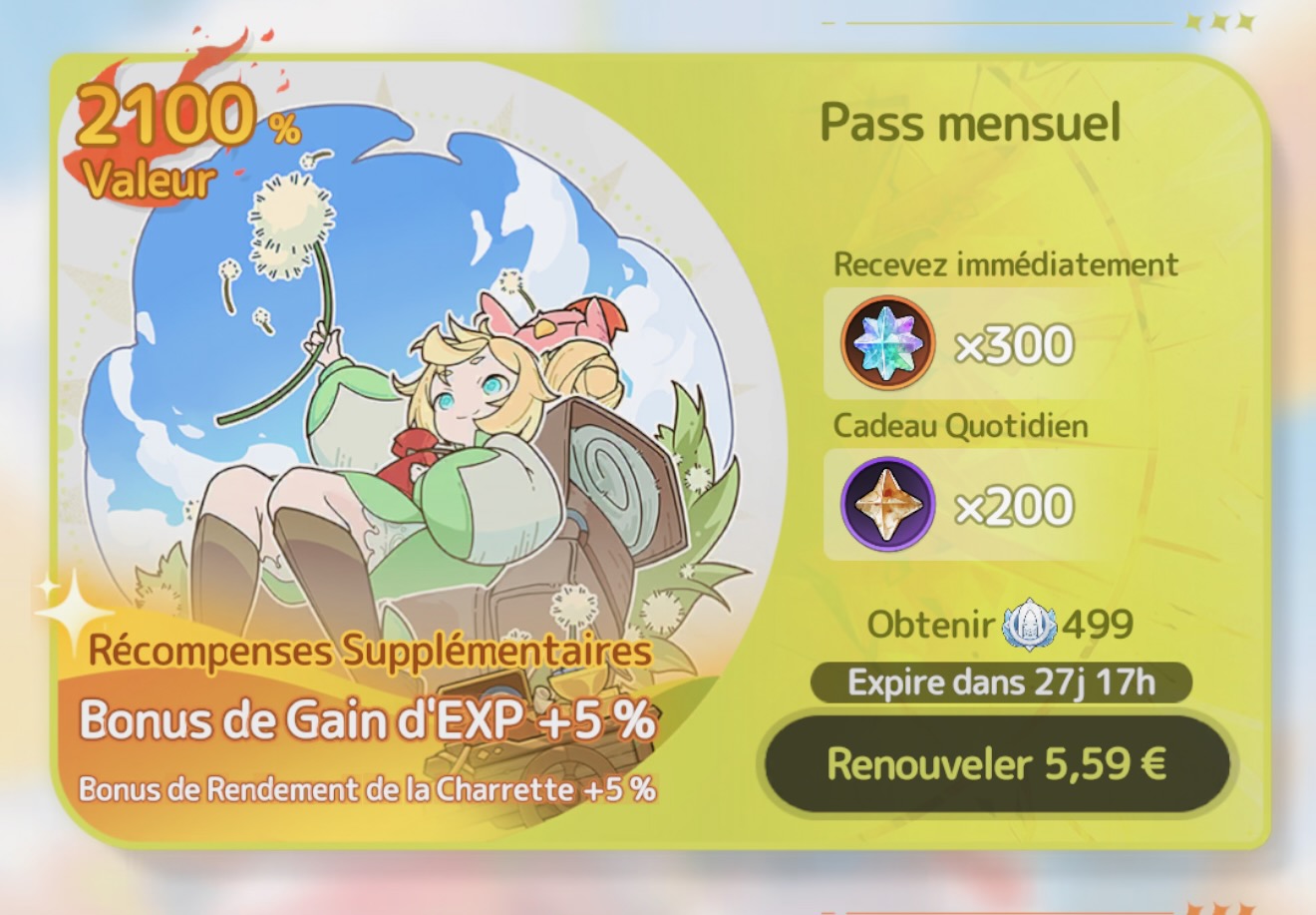 Pass mensuel
